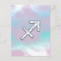 Sagittarius Zodiac Sign on Mother of Pearl Style