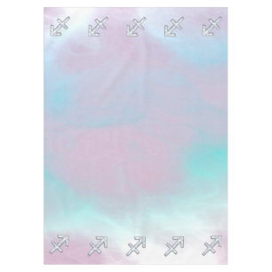 Sagittarius Zodiac Sign on Mother of Pearl Style Tablecloth