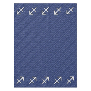 Sagittarius Zodiac Sign on Navy Digital Camouflage Tablecloth