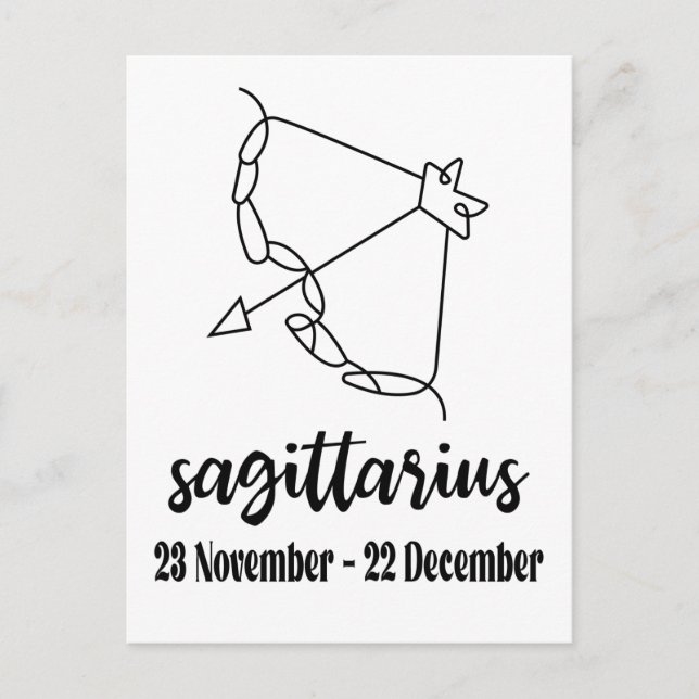 Sagittarius, Zodiac Sign Postcard (Front)