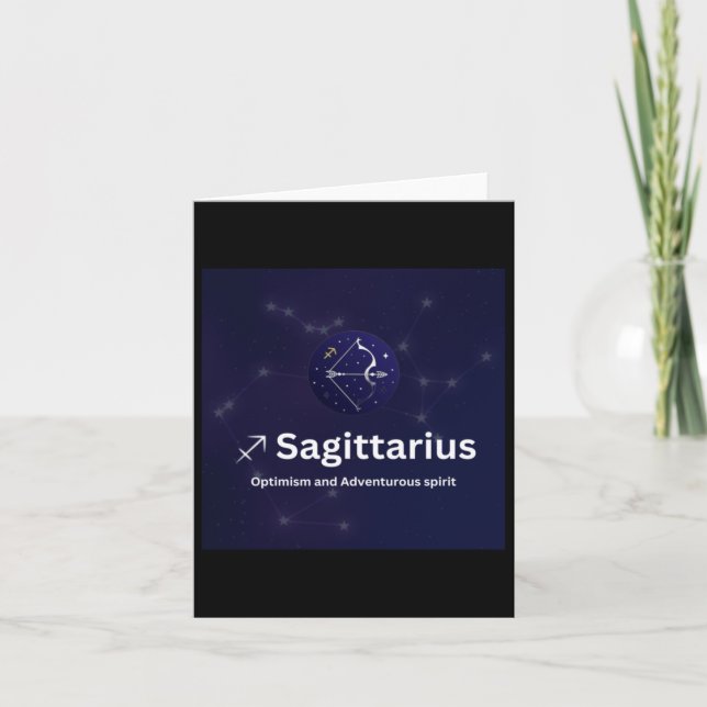 Sagittarius Zodiac Sign Sticker  Card (Front)