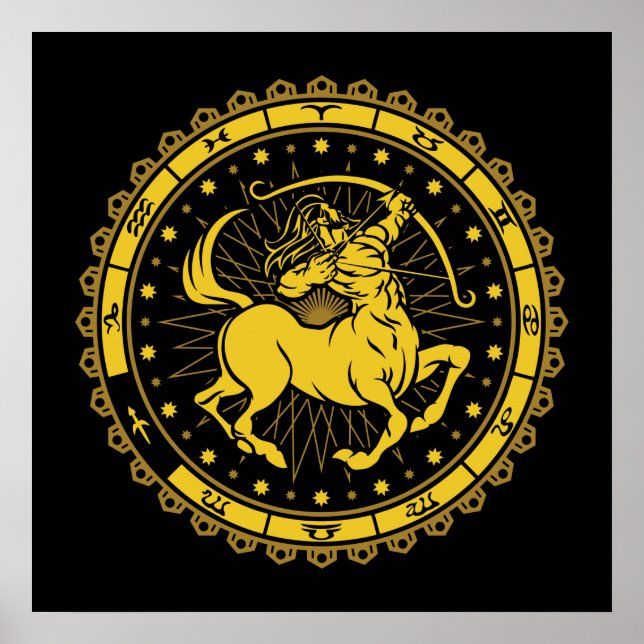 Sagittarius - Zodiac Sign - Symbol - Horoscope (Front)