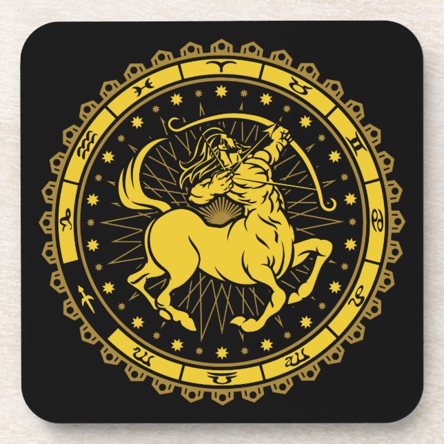 Sagittarius - Zodiac Sign - Symbol - Horoscope Coaster (Front)