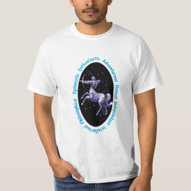 Sagittarius Zodiac Sign T-Shirt (Front)