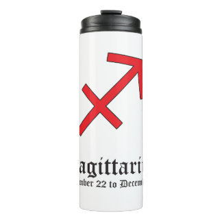 Sagittarius zodiac sign thermal tumbler