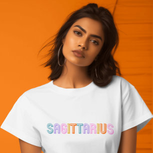Sagittarius zodiac sign typography trendy T-Shirt
