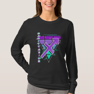 Sagittarius Zodiac Sign Vaporwave Aesthetics 80 90 T-Shirt
