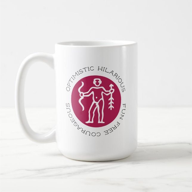 Sagittarius Zodiac Star Sign Personality Trait Cof Coffee Mug (Left)
