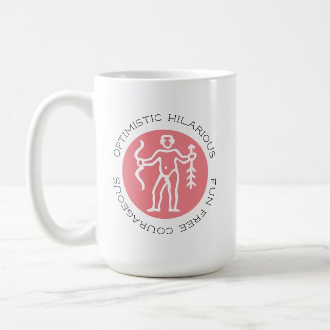 Sagittarius Zodiac Star Sign Personality Trait Cof Coffee Mug (Left)