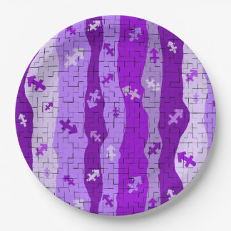 Sagittarius Zodiac Stripes Paper Plate