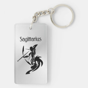 Sagittarius Zodiac Symbol and Sign Key Ring