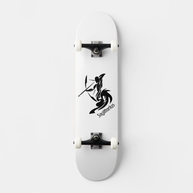 Sagittarius Zodiac Symbol and Sign Skateboard (Front)