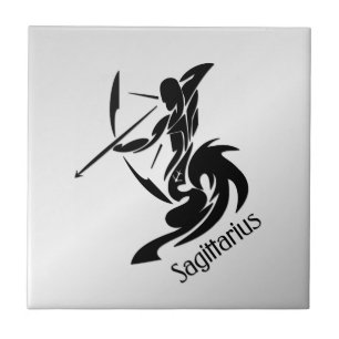 Sagittarius Zodiac Symbol and Sign Tile