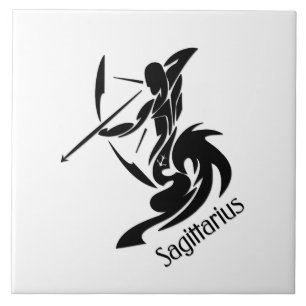 Sagittarius Zodiac Symbol and Sign Tile
