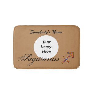 Sagittarius Zodiac Symbol Element by K Yoncich Bath Mat