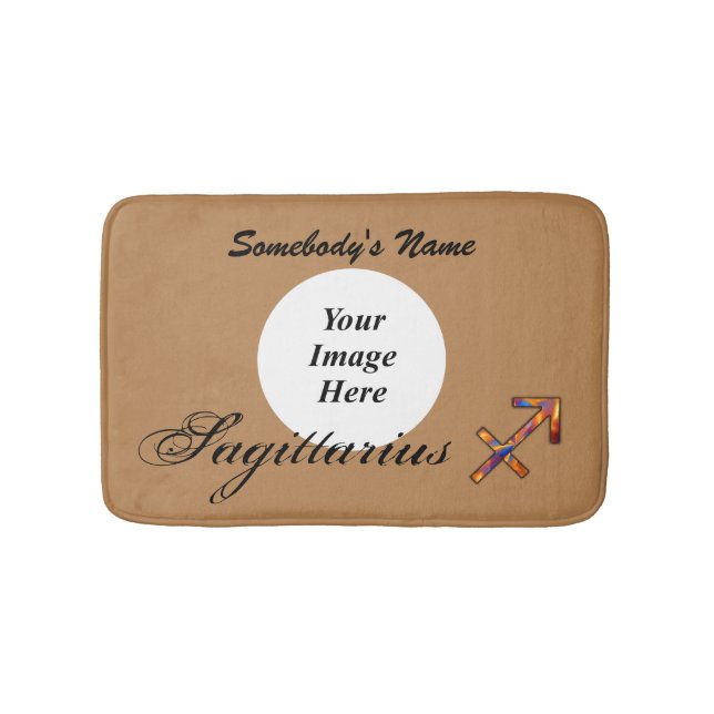 Sagittarius Zodiac Symbol Element by K Yoncich Bath Mat (Front)