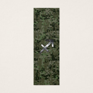 Sagittarius Zodiac Symbol on Woodland Digital Camo