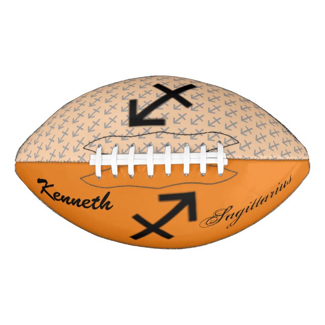 Sagittarius Zodiac Symbol Standard by K Yoncich American Football (Front)