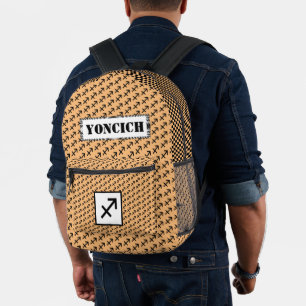 Sagittarius Zodiac Symbol Standard by K Yoncich Printed Backpack