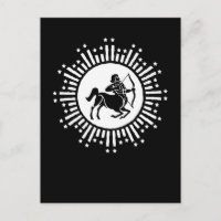 Sagittarius Zodiac Symbol with Starburst