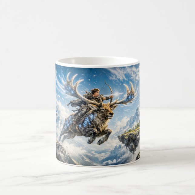 Sagittarius Zodiac with Warrior Riding a Majestic  Coffee Mug (Center)