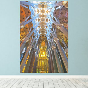 Sagrada Familia architecture, Barcelona Canvas Print