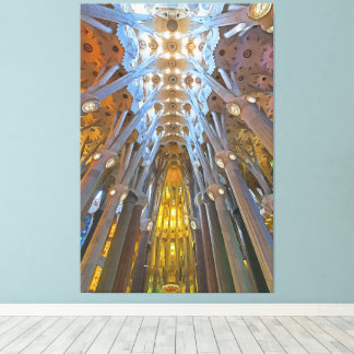 Sagrada Familia architecture, Barcelona Canvas Print