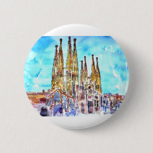 Sagrada Familia Barcelona 6 Cm Round Badge