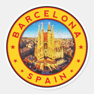 Sagrada Familia Barcelona Classic Round Sticker