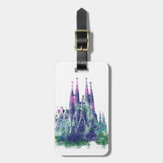 Sagrada Familia Barcelona Luggage Tag (Front Vertical)