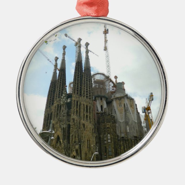 Sagrada Familia, Barcelona Metal Tree Decoration (Front)