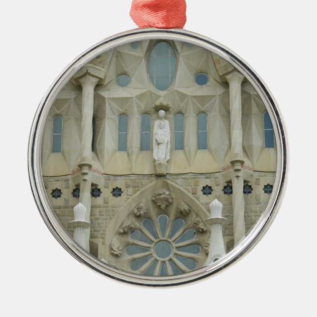 Sagrada Familia, Barcelona Metal Tree Decoration (Front)