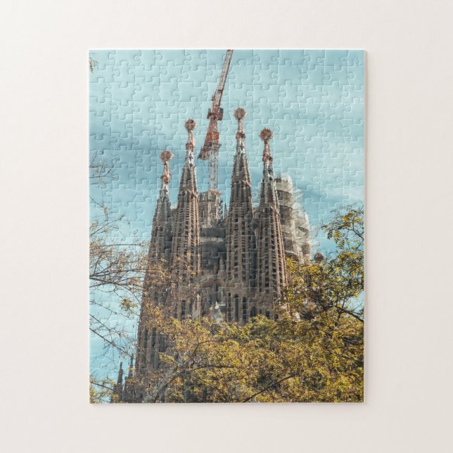 Sagrada Familia Barcelona Spain Basilica Landmark Jigsaw Puzzle (Vertical)