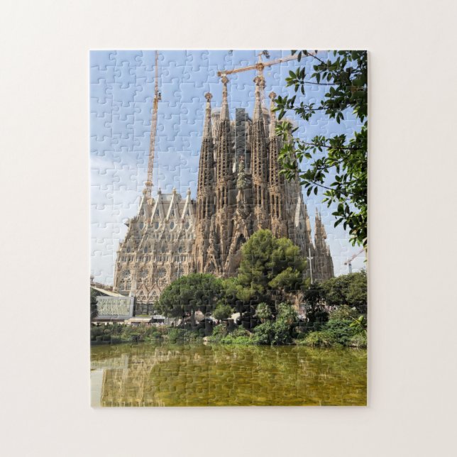 Sagrada Familia Basilica Landmark Barcelona Spain Jigsaw Puzzle (Vertical)