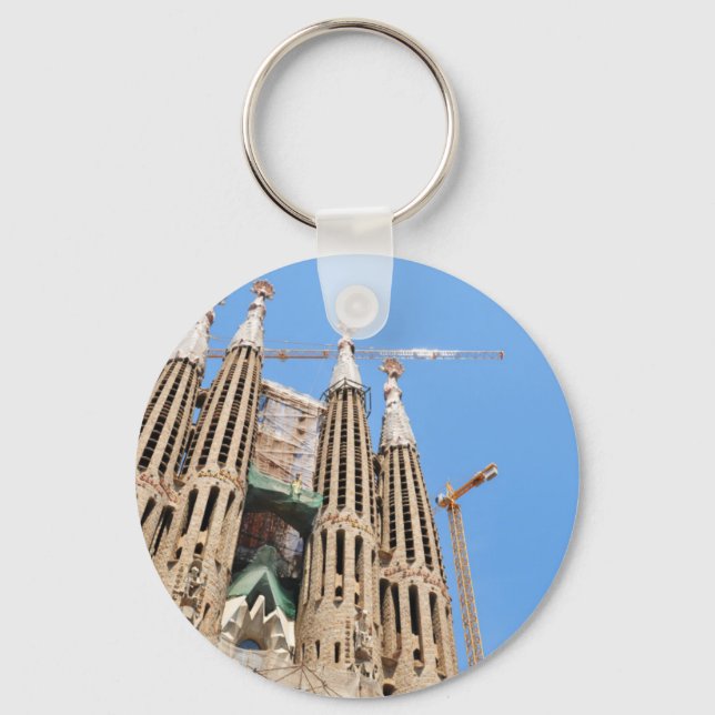 Sagrada Familia in Barcelona, Spain Key Ring (Front)