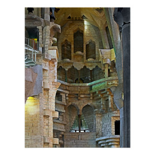 Sagrada Familia Interior Detail Barcelona Wall Art