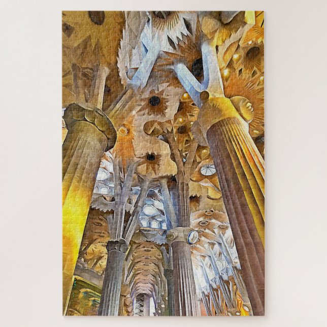 Sagrada Familia. Interior. View 16. Jigsaw Puzzle (Vertical)