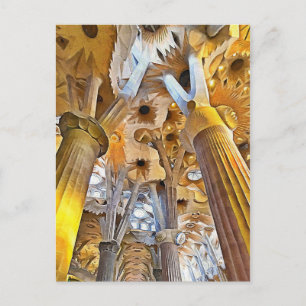Sagrada Familia. Interior. View 16. Postcard