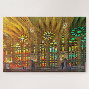 Sagrada Familia. Interior. View 19. Jigsaw Puzzle