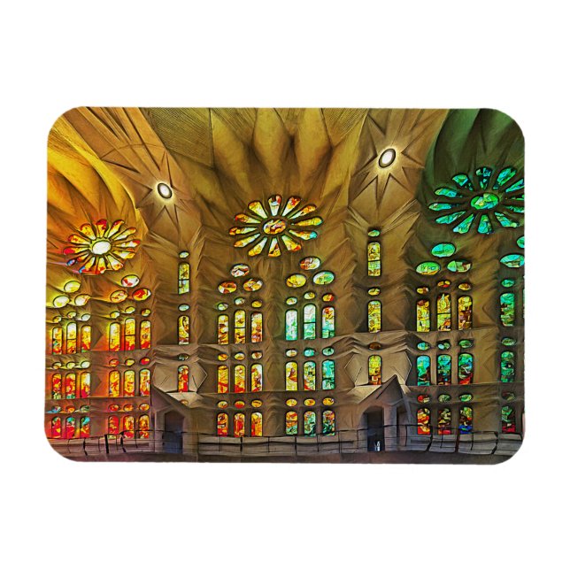 Sagrada Familia. Interior. View 19. Magnet (Horizontal)