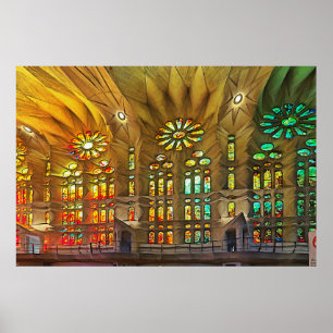 Sagrada Familia. Interior. View 19. Poster