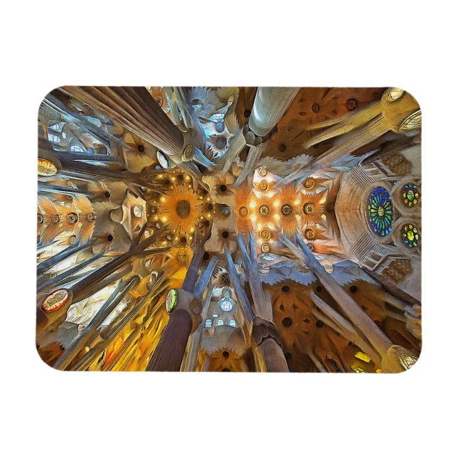 Sagrada Familia. Interior. View 20. Magnet (Horizontal)