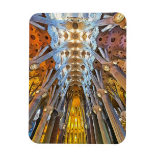 Sagrada Familia. Interior. View 21. Magnet