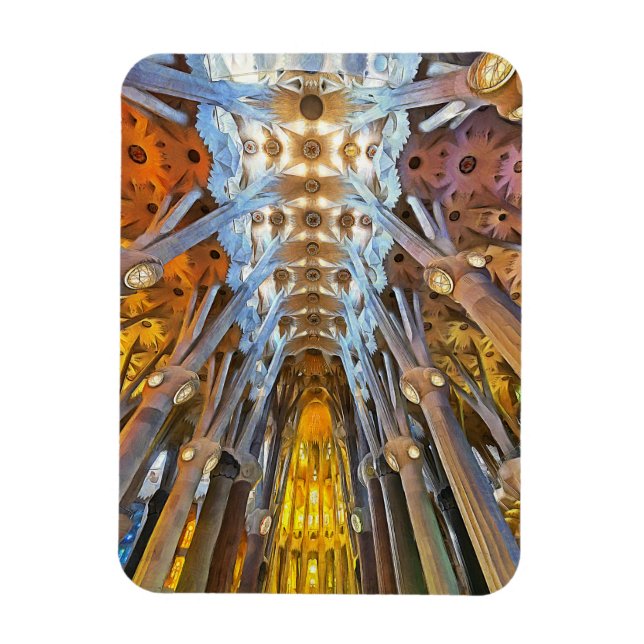Sagrada Familia. Interior. View 21. Magnet (Vertical)