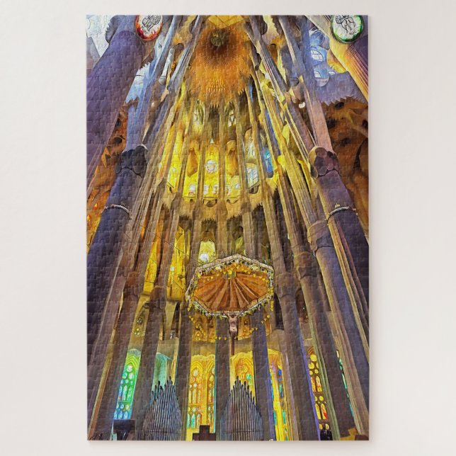 Sagrada Familia. Interior. View 22. Jigsaw Puzzle (Vertical)