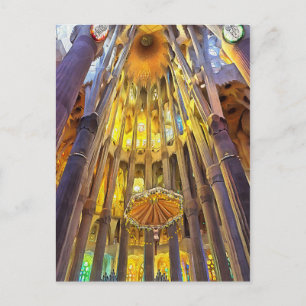 Sagrada Familia. Interior. View 22. Postcard