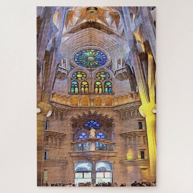 Sagrada Familia. Interior. View 24. Jigsaw Puzzle (Vertical)