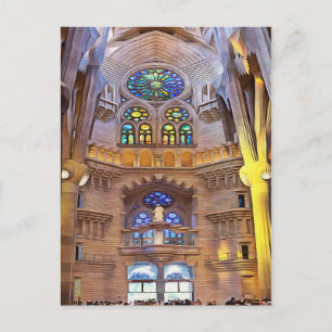 Sagrada Familia. Interior. View 24. Postcard