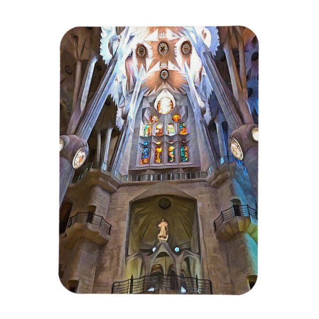 Sagrada Familia. Interior. View 25. Magnet (Vertical)