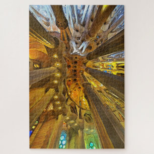 Sagrada Familia. Interior. View 26. Jigsaw Puzzle